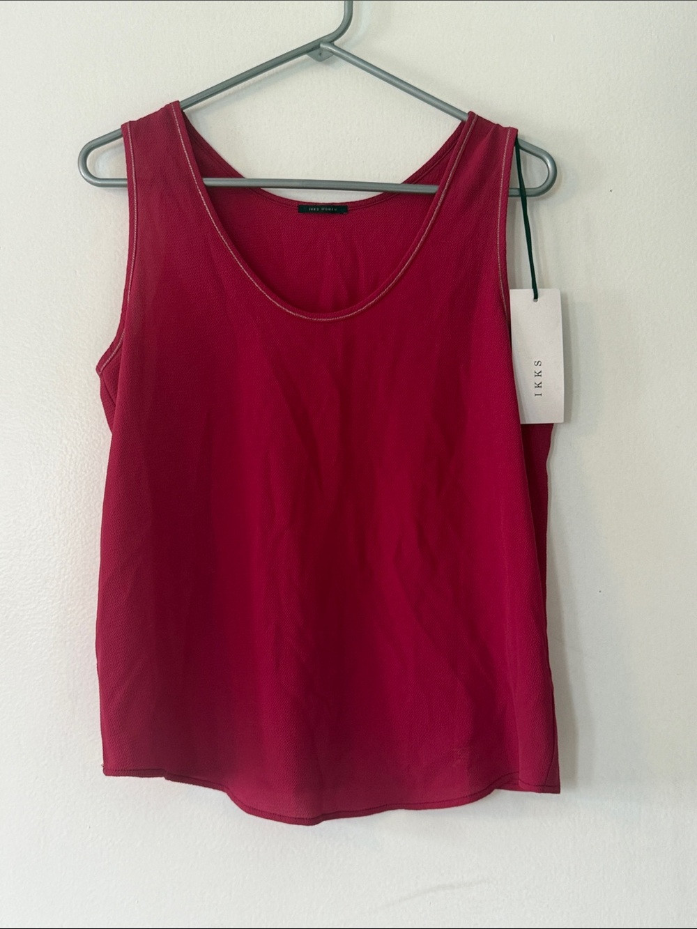 Ikks Women's Sleeveless Tank Top in Deep Raspberry